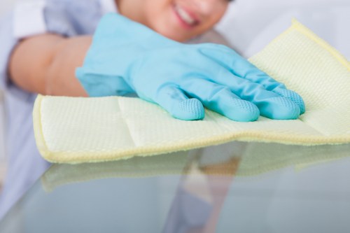 Professional carpet cleaner treating a stained carpet in W6